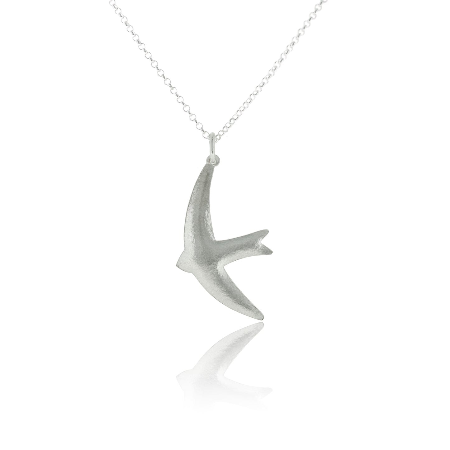 Mini swift bird necklace - satin finish