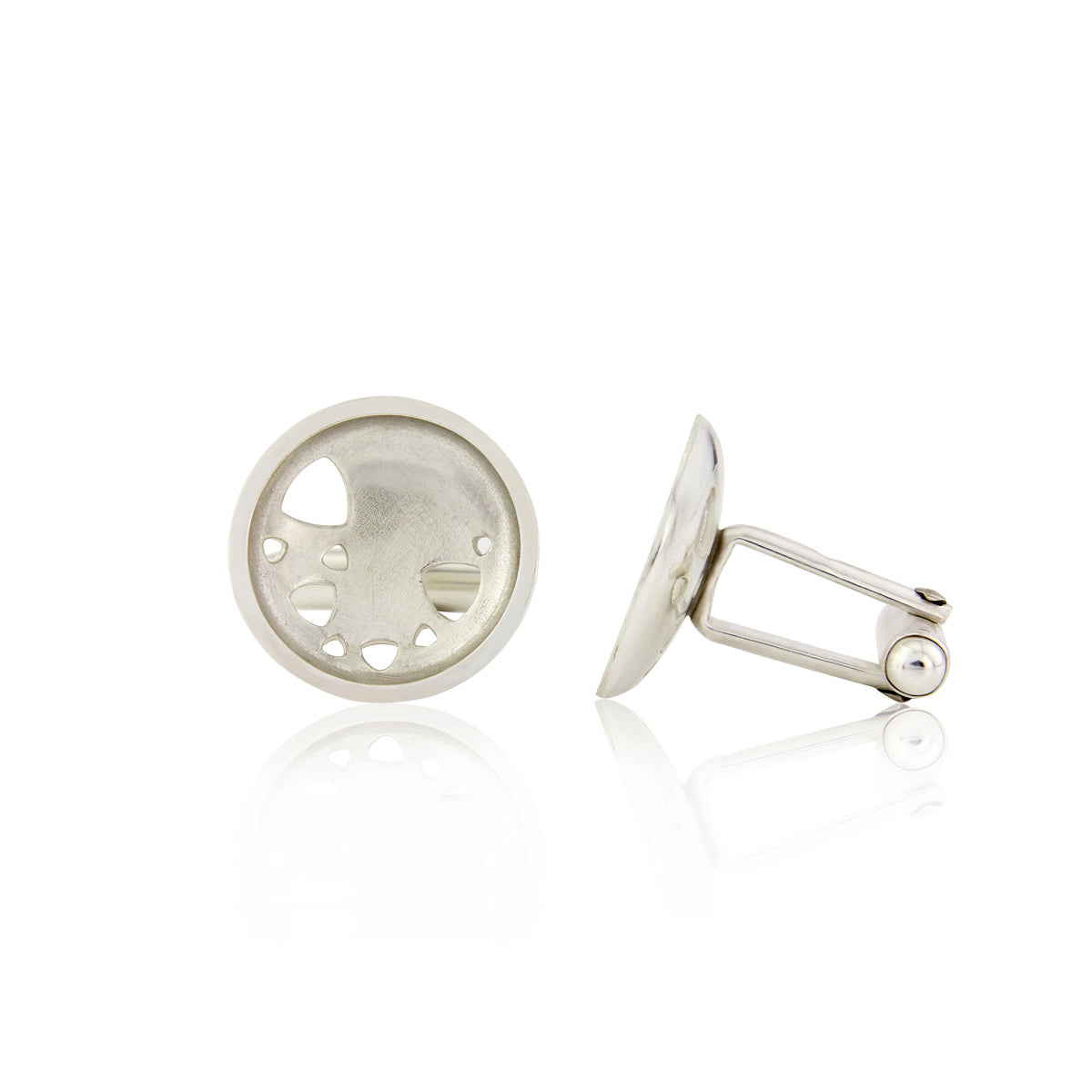 Kate Phipps Jewellery Scattered trillions cufflinks silver