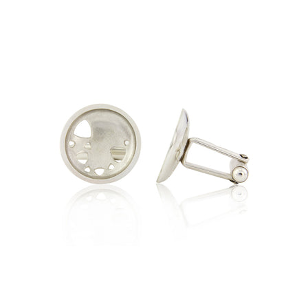 Kate Phipps Jewellery Scattered trillions cufflinks silver