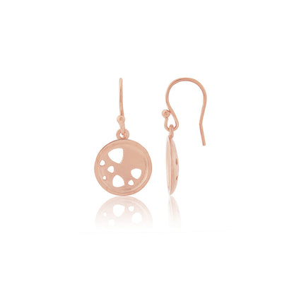 Kate Phipps Jewellery Scattered trillions drop earrings 18 carat rose gold plated silver product photo