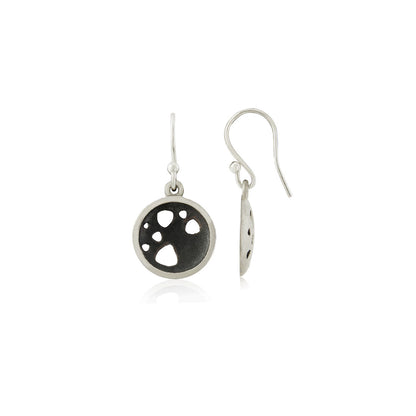 Kate Phipps Jewellery Scattered trillions drop earrings oxidised silver product photo