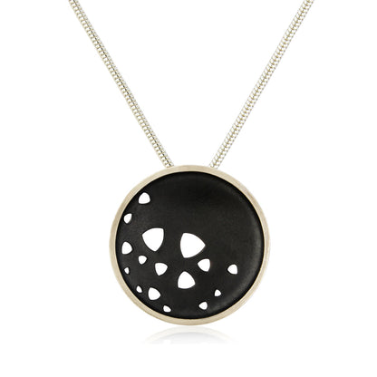 Kate Phipps Jewellery Scattered trillions necklace large oxidised silver