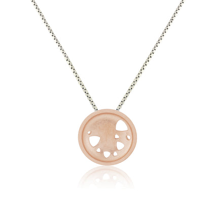 Kate Phipps Jewellery Scattered trillions necklace medium 18 carat rose gold plated silver on silver chain