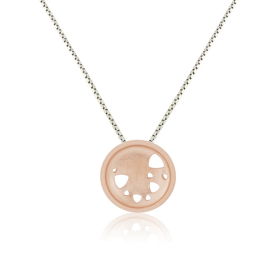 Kate Phipps Jewellery Scattered trillions necklace medium 18 carat rose gold plated silver on silver chain