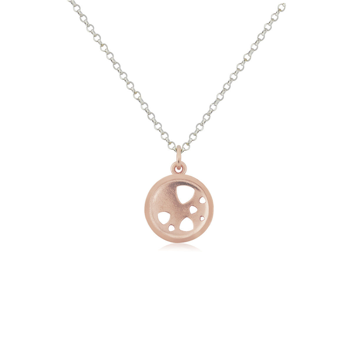 Kate Phipps Jewellery Scattered trillions necklace small 18 carat rose gold plated silver