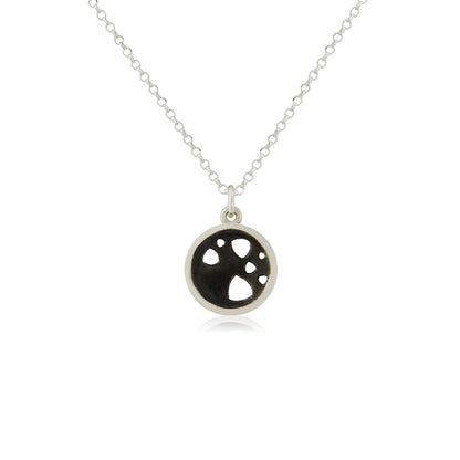 Kate Phipps Jewellery Scattered trillions necklace small reversible oxidised silver
