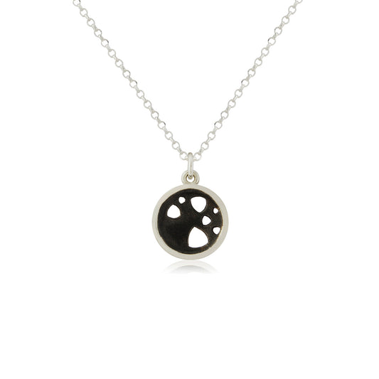 Kate Phipps Jewellery Scattered trillions necklace small reversible oxidised silver