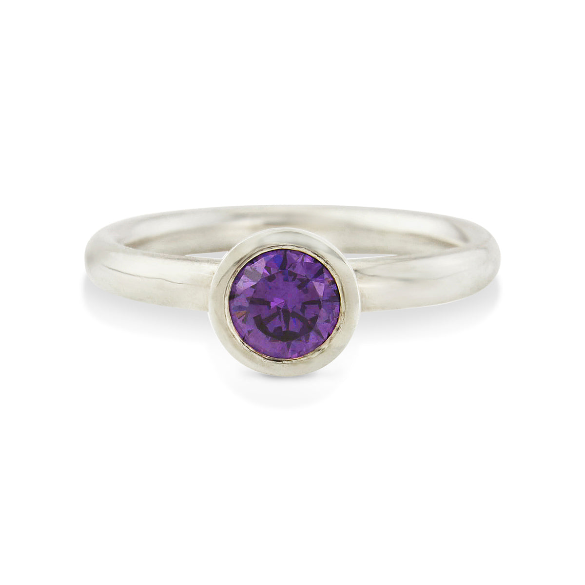 Kate Phipps Jewellery Scattered trillions ring silver and amethyst product photo