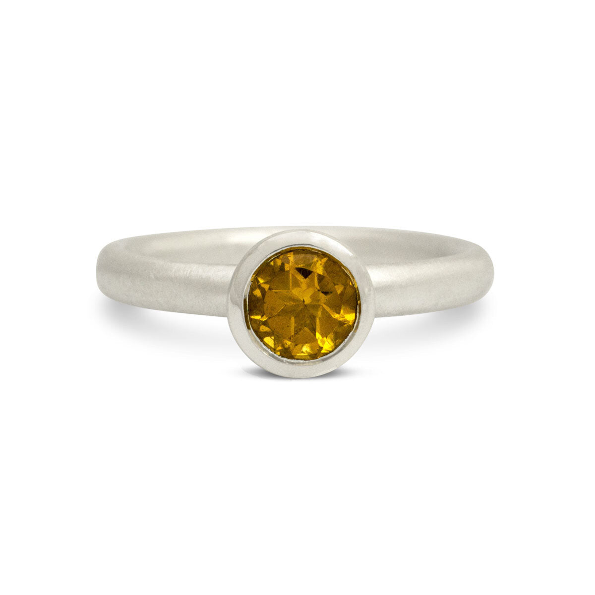 Kate Phipps Jewellery Scattered trillions ring silver and citrine