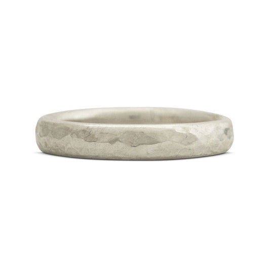 Kate Phipps Jewellery Simple elegance ring hammered polished 3mm comfort fit silver