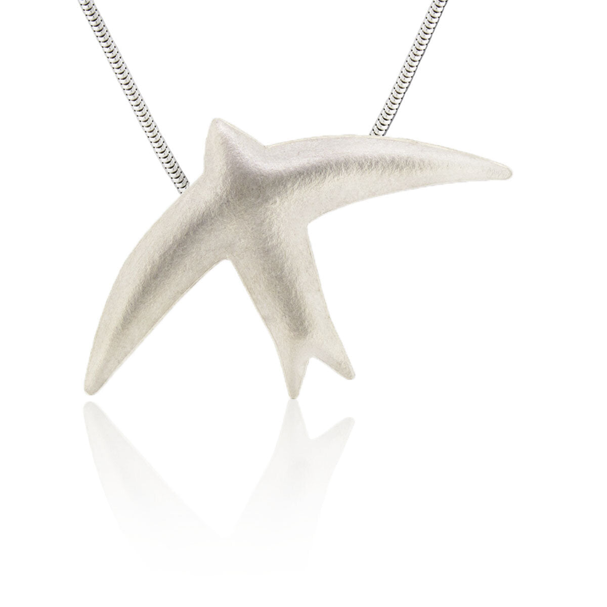 Kate Phipps Jewellery silver swift necklace satin finish product photo