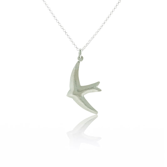 Mini swift bird necklace - subtle polish