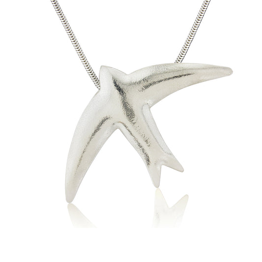 Kate Phipps Jewellery silver swift necklace satin finish product photo