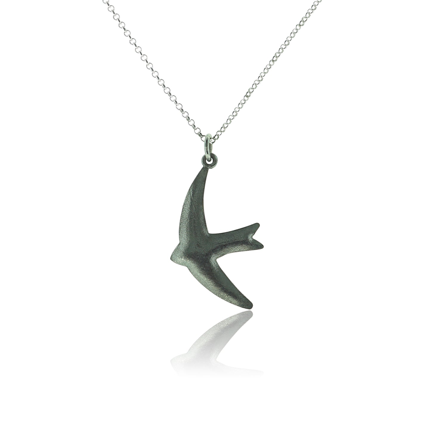Mini swift bird necklace - oxidised