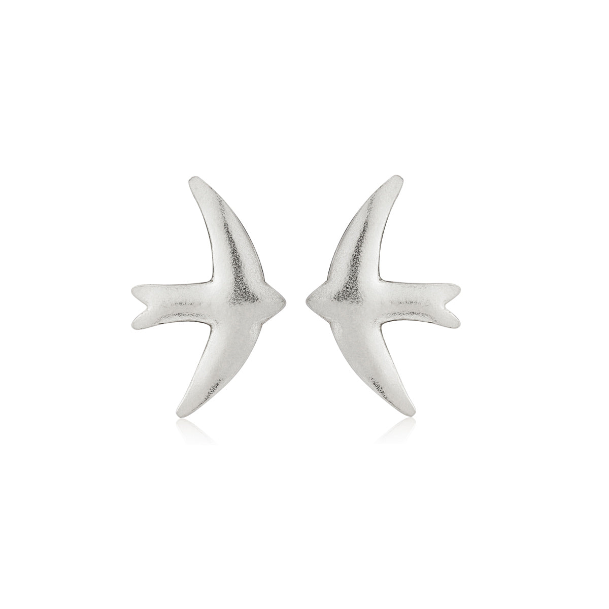 Kate Phipps Jewellery silver swift stud earrings subtle polish product photo