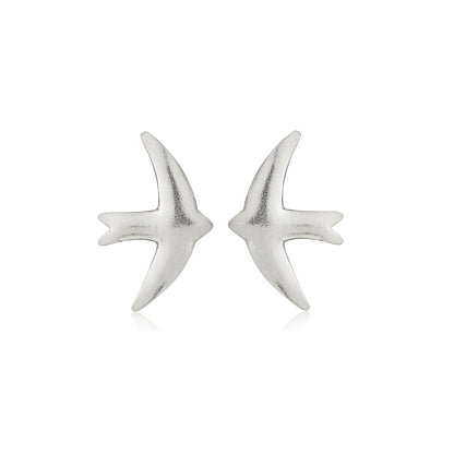 Kate Phipps Jewellery silver swift stud earrings subtle polish product photo
