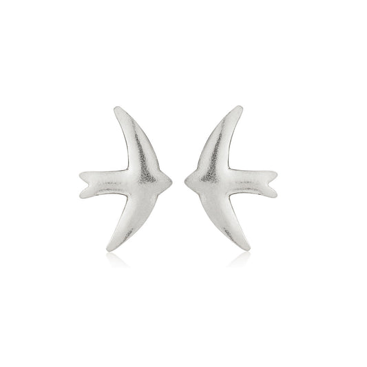 Kate Phipps Jewellery silver swift stud earrings subtle polish product photo