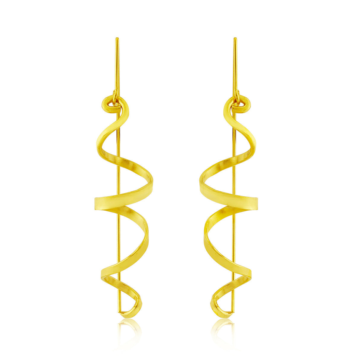 Kate Phipps Jewellery 22 carat yellow gold plated silver swirl necklace product photo