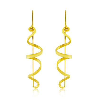 Kate Phipps Jewellery 22 carat yellow gold plated silver swirl necklace product photo