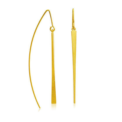 Kate Phipps Jewellery yellow gold plated silver tapered drop earrings product photo