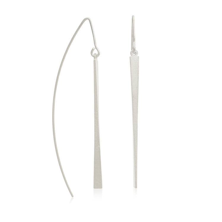 Kate Phipps Jewellery silver tapered drop earrings product photo
