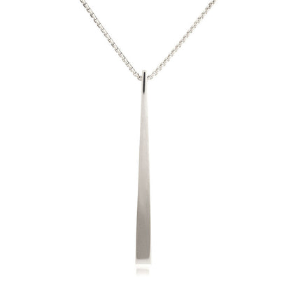 Kate Phipps Jewellery silver tapered reversible pendant polished side product photo