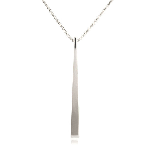 Kate Phipps Jewellery silver tapered reversible pendant polished side product photo