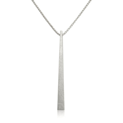 Kate Phipps Jewellery silver tapered reversible pendant polished side product photo
