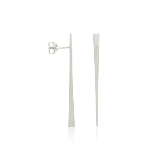 Kate Phipps Jewellery silver tapered stud earrings product photo