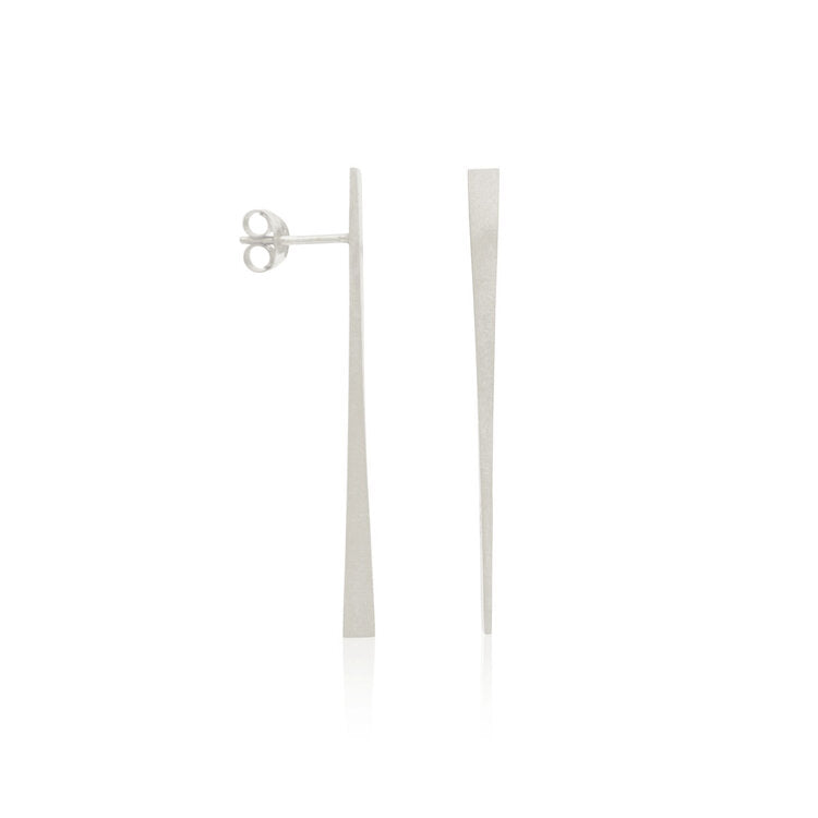 Kate Phipps Jewellery silver tapered stud earrings product photo